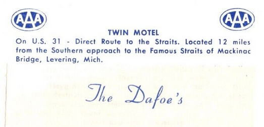 Twin Motel - Old Post Card